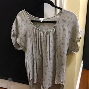 T.babaton cheetah print silk blouse